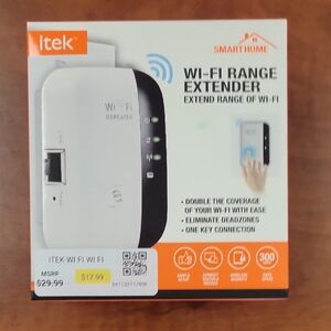 White Wi‑Fi Range Extender - Wireless Network Repeater